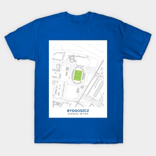 Zawisza Bydgoszcz Stadium Map Design T-Shirt